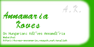 annamaria koves business card